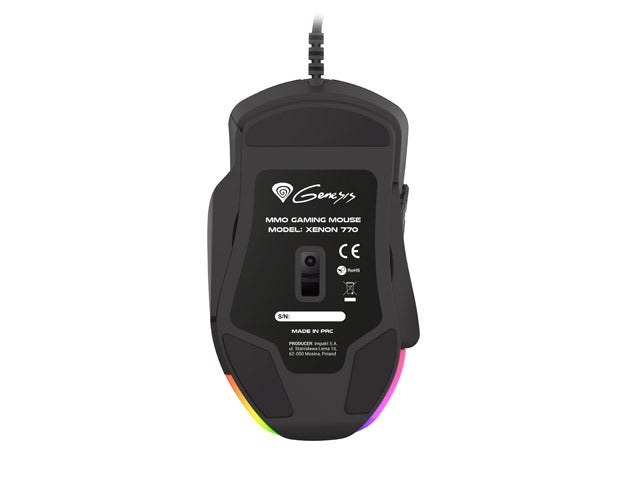 Мишка, Genesis Gaming Mouse Xenon 770, 10 2000dpi, Illuminated Optical, Black