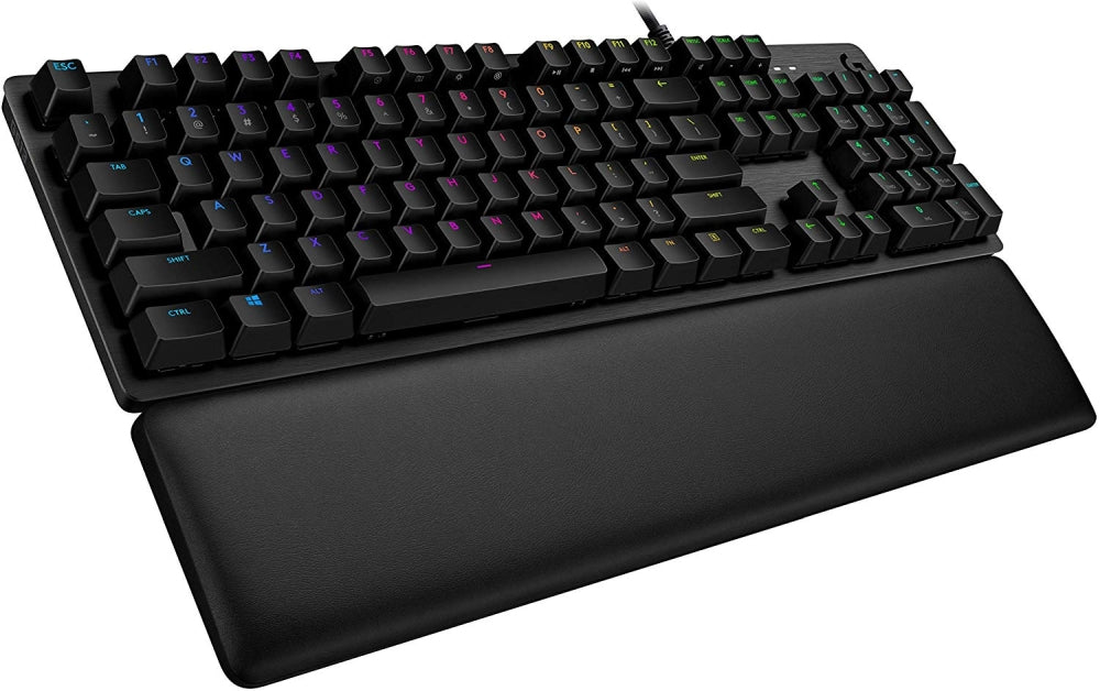 Клавиатура, Logitech G513 Keyboard, GX Brown Tactile, Lightsync RGB, USB Passthrough Data/Power, Alumium Alloy, Game Mode, Memory Foam Palmrest, Gaming Keycaps, Keycap Puller, Black Carbon