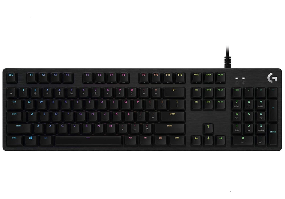 Клавиатура, Logitech G512 Keyboard, GX Blue Clicky, Lightsync RGB, USB Passthrough DataPower, Alumium Alloy, Game Mode, Black Carbon