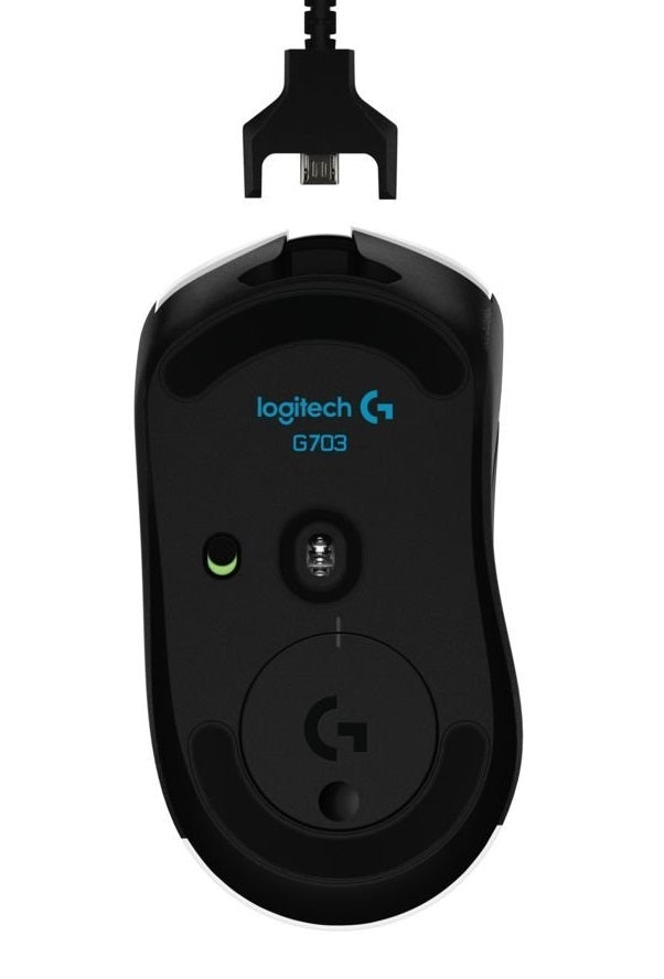 Мишка, Logitech G703 Wireless Mouse, Lightsync RGB, Lightspeed Wireless, HERO 25K DPI Sensor, 400 IPS, 6 Programmable Buttons, 95g, Black