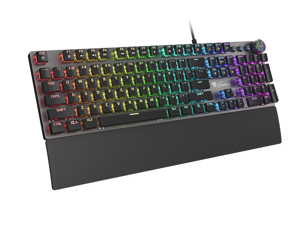 Клавиатура,Genesis Mechanical Gaming Keyboard Thor 380 RGB Backlight Blue Switch US Layout