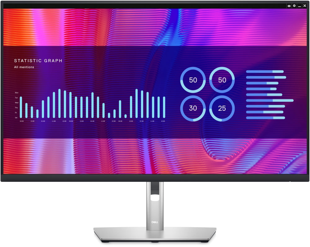 Монитор, Dell P3223DE, 31.5 Wide LED AG IPS Panel, 5ms, 10001, 350 cdm2, 2560x1440, 99% Srgb, HDMI, DP, USB-C hub, USB 3.2 Gen 1, RJ45, ComfortView, Height, Pivot, Swivel, tilt, Black