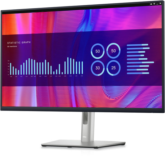 Монитор, Dell P3223DE, 31.5 Wide LED AG IPS Panel, 5ms, 10001, 350 cdm2, 2560x1440, 99% Srgb, HDMI, DP, USB-C hub, USB 3.2 Gen 1, RJ45, ComfortView, Height, Pivot, Swivel, tilt, Black