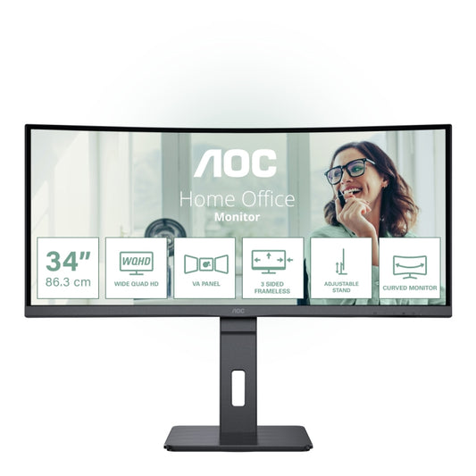 Монитор, AOC CU34P3CV, 34 VA WLED, Curved 1500R, 3440x1440@100Hz