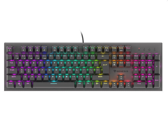 Клавиатура,  Genesis Mechanical Gaming Keyboard Thor 303 RGB Backlight Red Switch Hot Swap US Layout Black