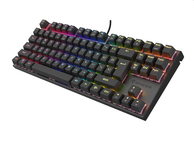 Клавиатура, Genesis Mechanical Gaming Keyboard Thor 303 TKL Silent Switch RGB Backlight US Layout Black