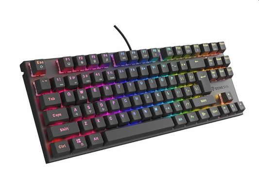 Клавиатура, Genesis Mechanical Gaming Keyboard Thor 303 TKL Silent Switch RGB Backlight US Layout Black