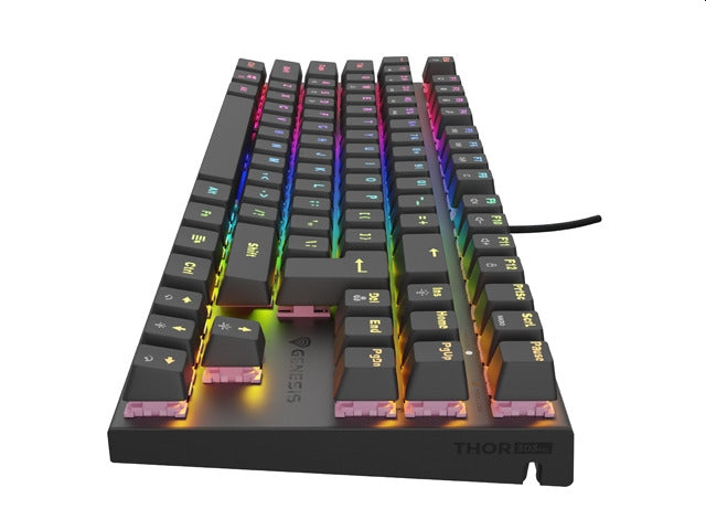 Клавиатура, Genesis Mechanical Gaming Keyboard Thor 303 TKL Silent Switch RGB Backlight US Layout Black