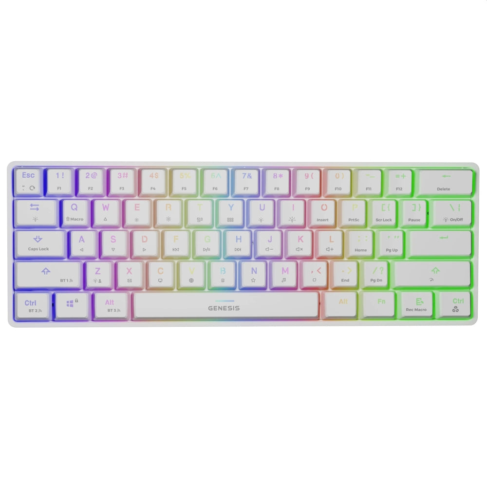 Клавиатура, Genesis Mechanical Gaming Keyboard Thor 660 Wireless RGB Backlight White GATERON BROWN