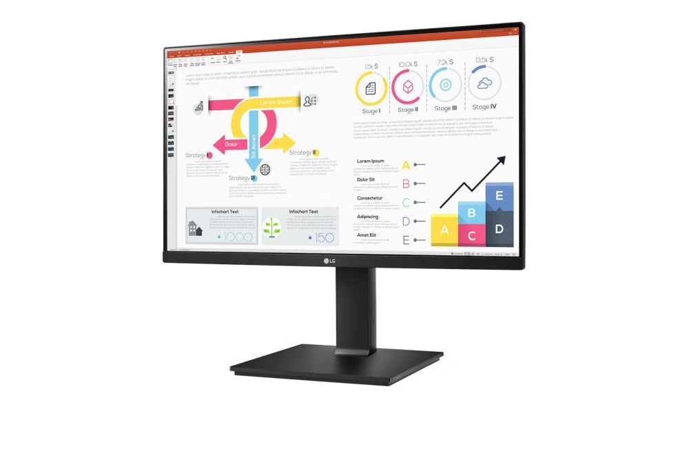 Монитор, LG 24QP750P-B, 23.8" IPS, AG, 5ms, 2500:1, QHD 2560x1440