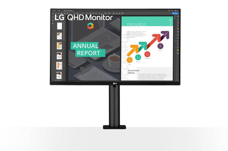 Монитор, LG 27QN880P-B, 27" Wide LED, QHD Ergo (2560x1440)