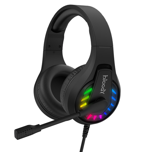 Геймърски слушалки A4TECH Bloody G230, USB, 7.1, RGB, Микрофон, Черни - A4-HEAD-G230