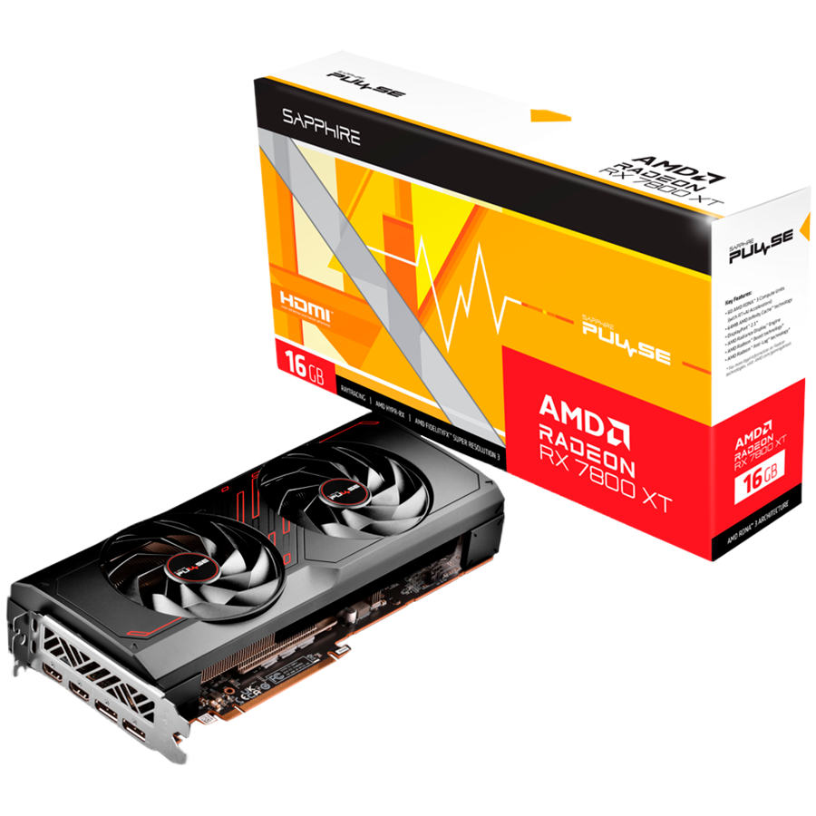 Sapphire Radeon RX7800XT Gaming Pulse 16GB GDDR6