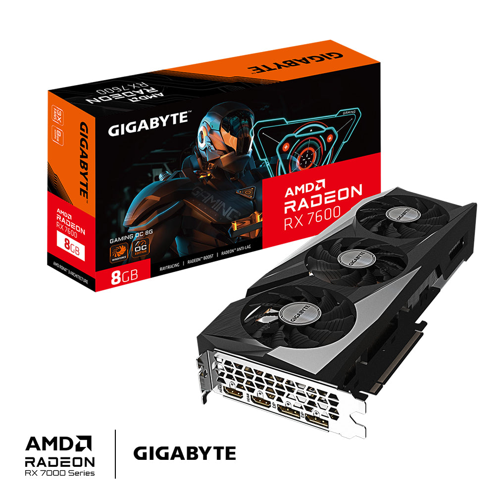 Gigabyte Radeon RX7600 Gaming OC 8GB GDDR6 2xHDMI 2xDP