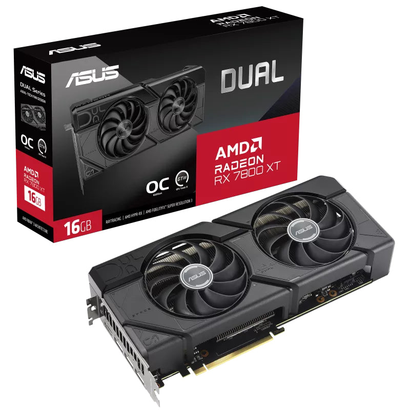 ASUS DUAL-RX7800XT-O16G 16GB GDDR6 HDMI DP