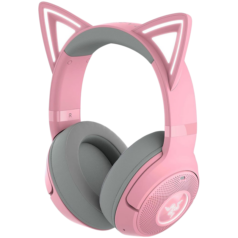Kraken Kitty BT V2 - Quartz Ed. Pink, Wireless Gaming Headset, Kitty Ears and Earcups - RZ04-04860100-R3M1