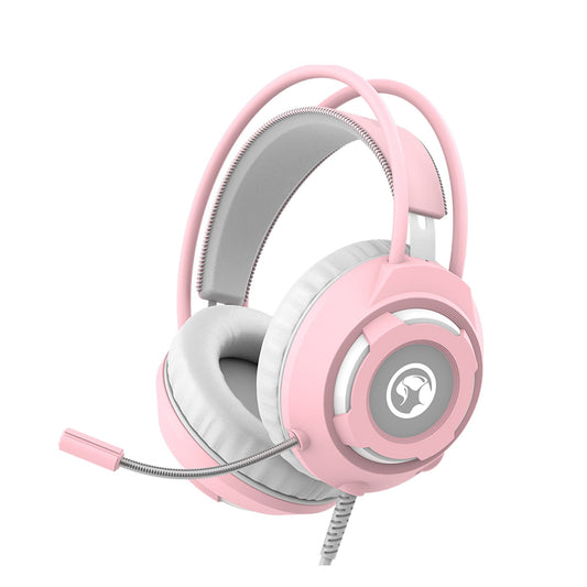 Marvo геймърски слушалки HG8936 PINK 50mm, USB - MARVO-HG8936