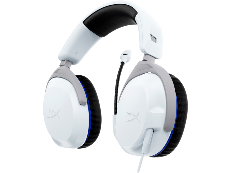 Геймърски слушалки HyperX Cloud Stinger за PS5/PS4 3.5mm жак с Микрофон, Бели - HX-HEAD-CLST-II-PS